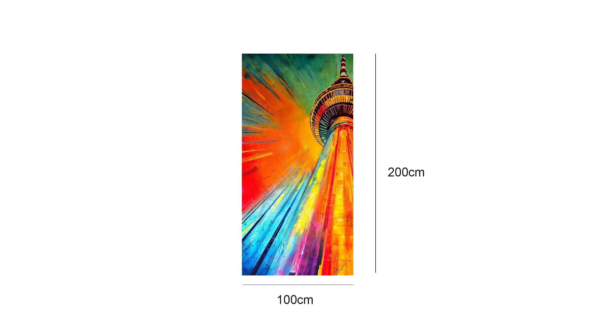 Fernsehturm Berlin von Rike WolkeSieben Pop-Art Kunstwerk