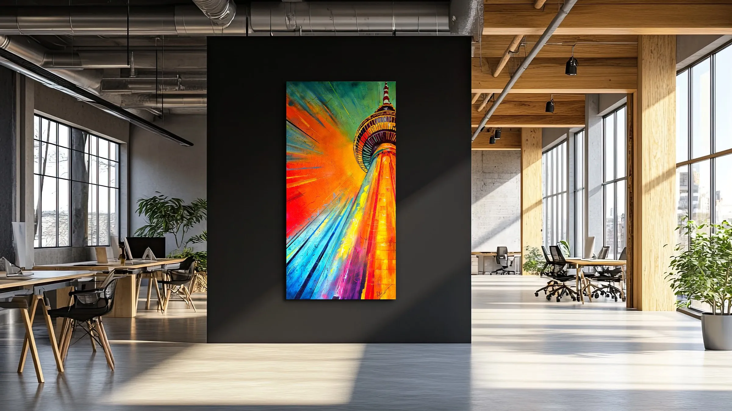 Fernsehrturm Berlin von Rike WolkeSieben urbanes Kunstwerk