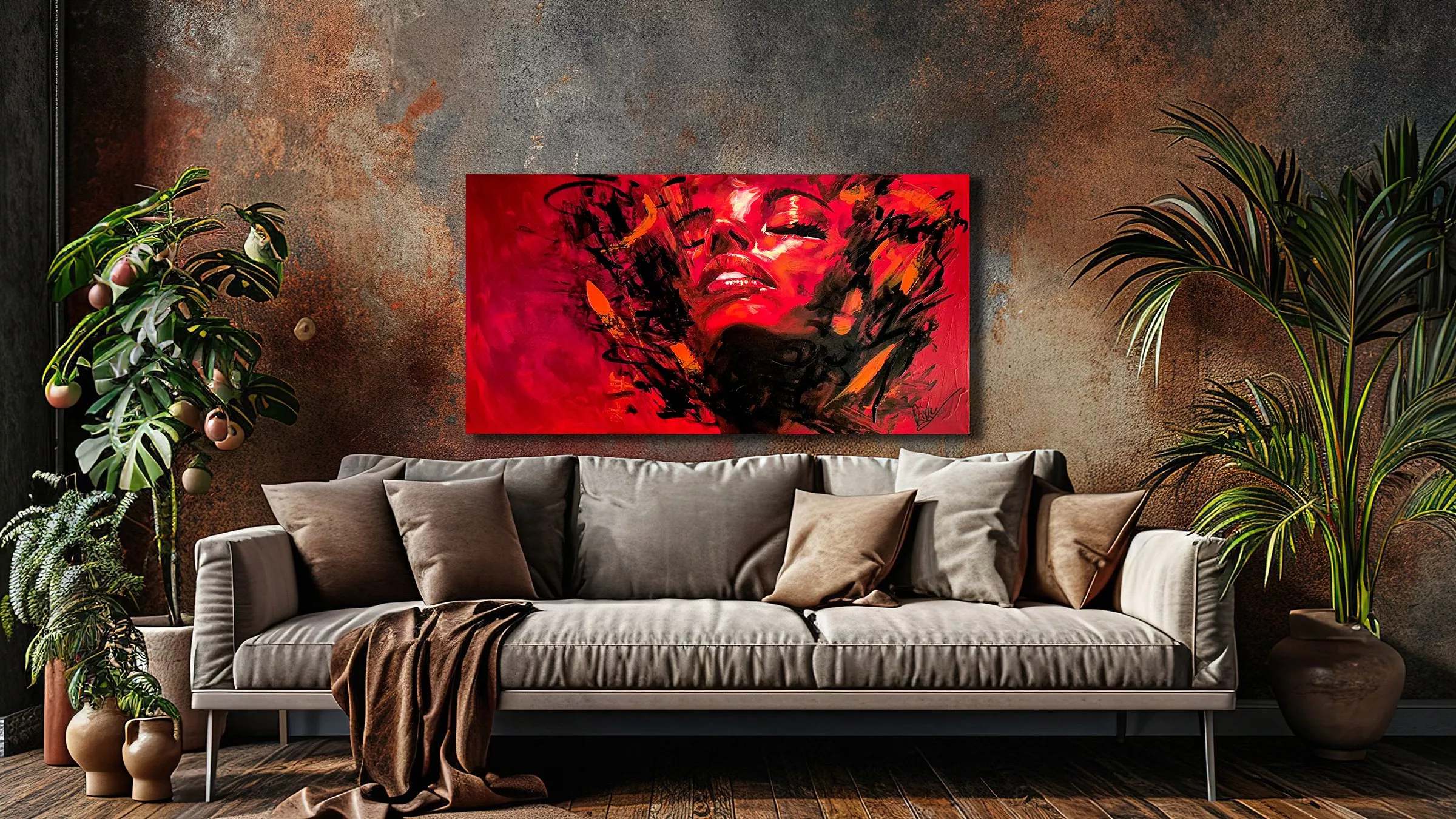 Frei Acryl auf Leinwand von Rike WolkeSieben
