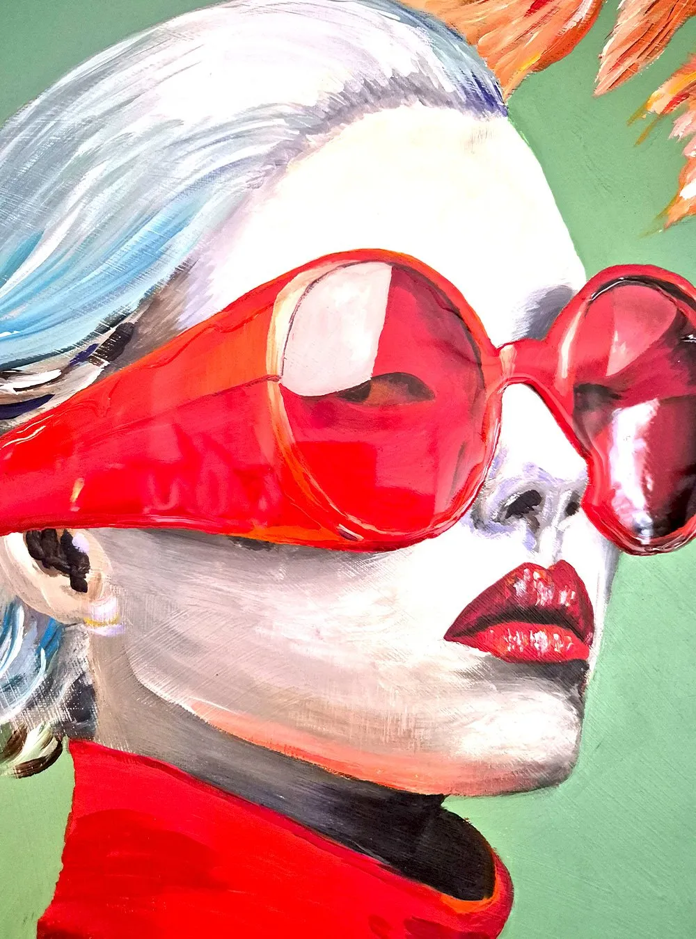 Ausschnitt Blick durch getönte Brille