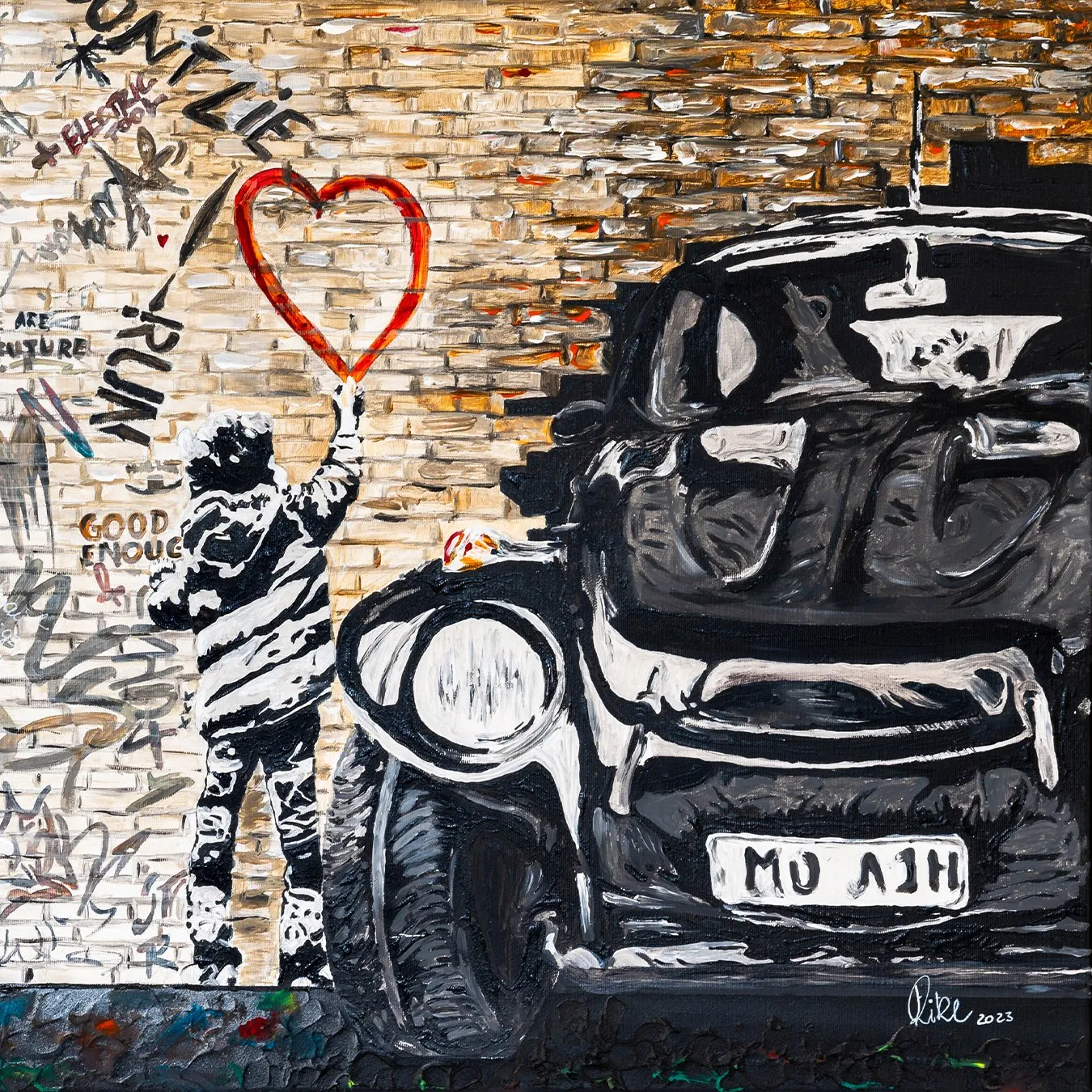 VW-Käfer Streetart von Rike WolkeSieben