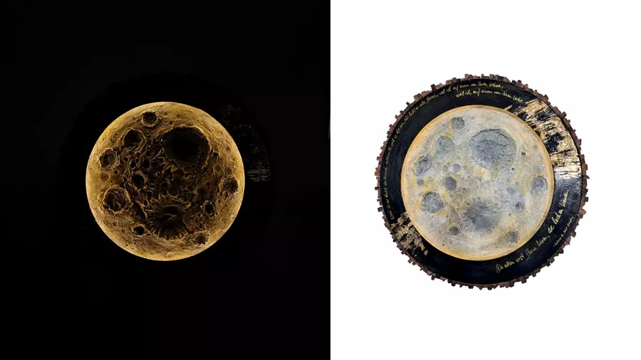Mond Lichtinstallation
