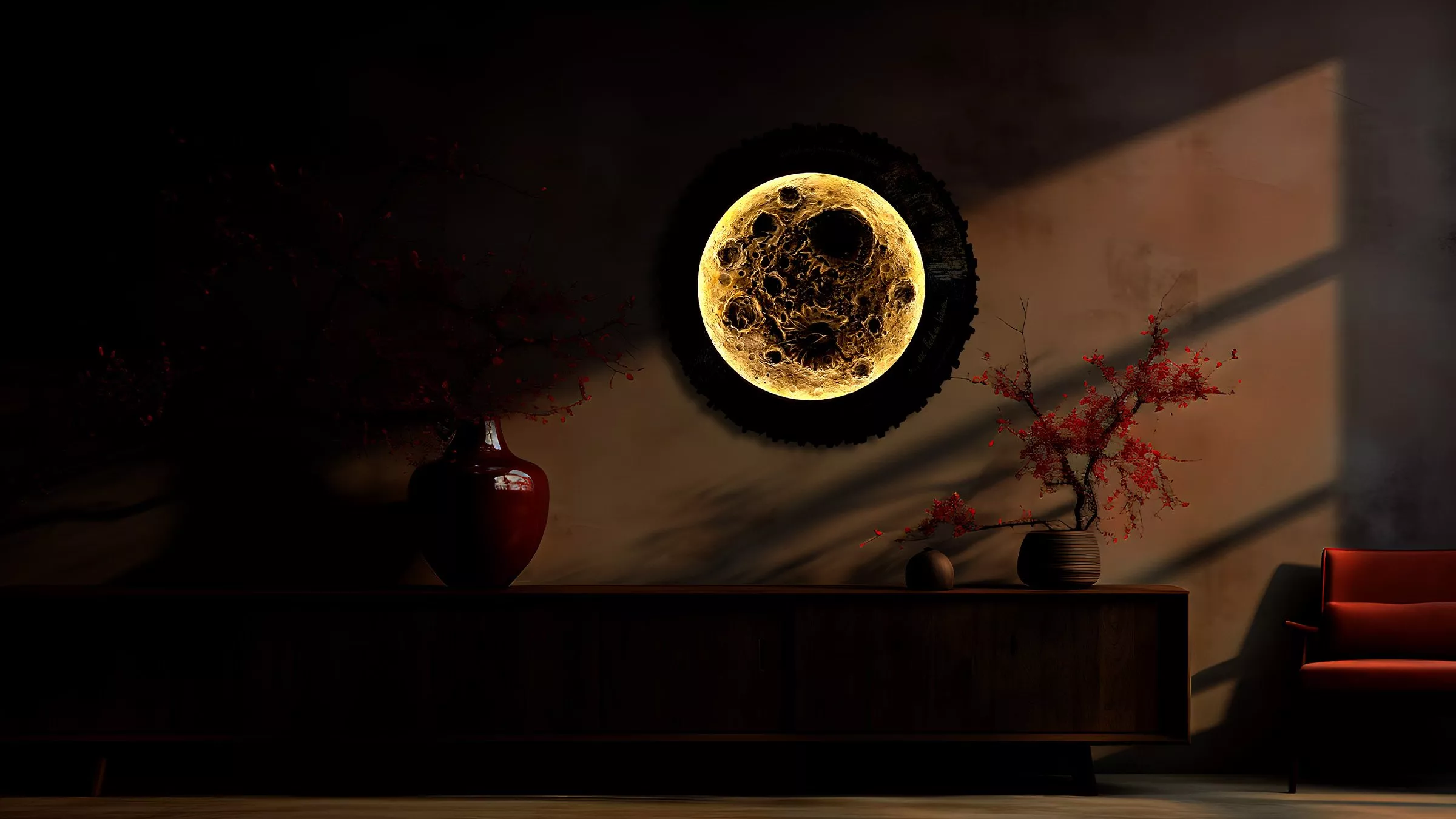 Mond Lichinstallation von Rike WolkeSieben