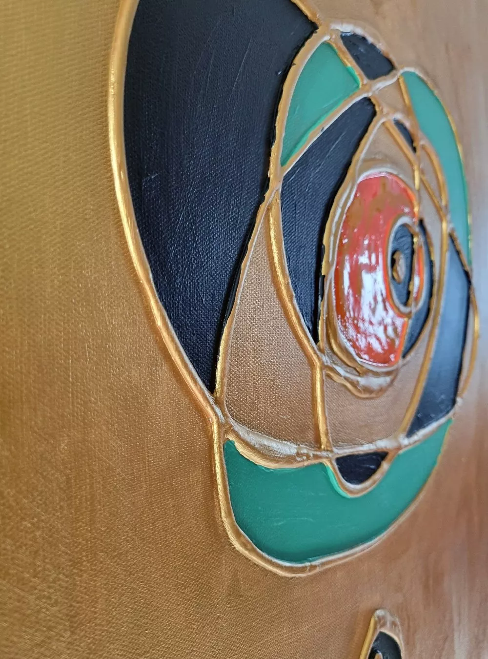 Kunstwerk auf Leinwand von Rike WolkeSieben
