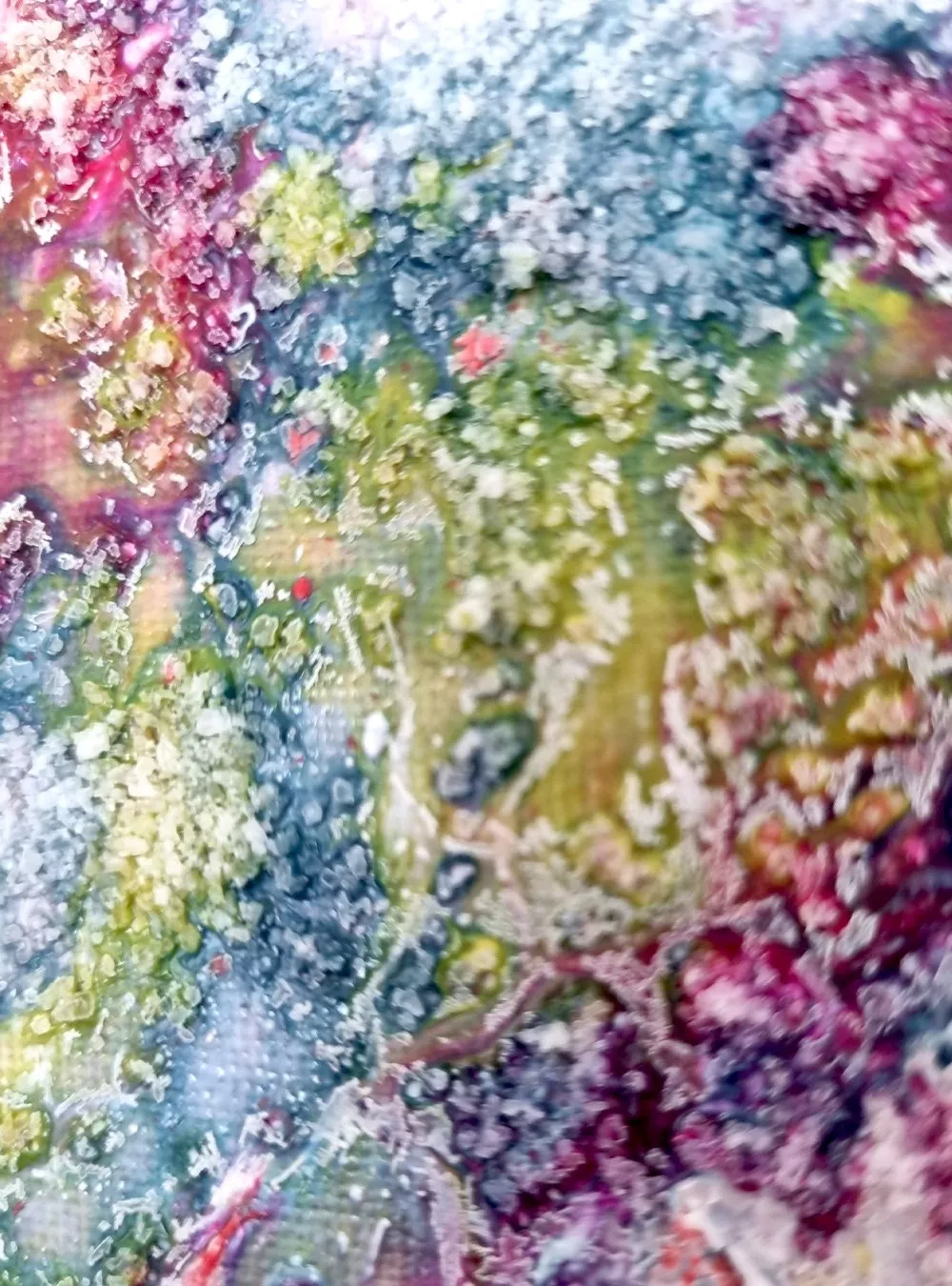 Detail Kunstwerk im Keilrahmen