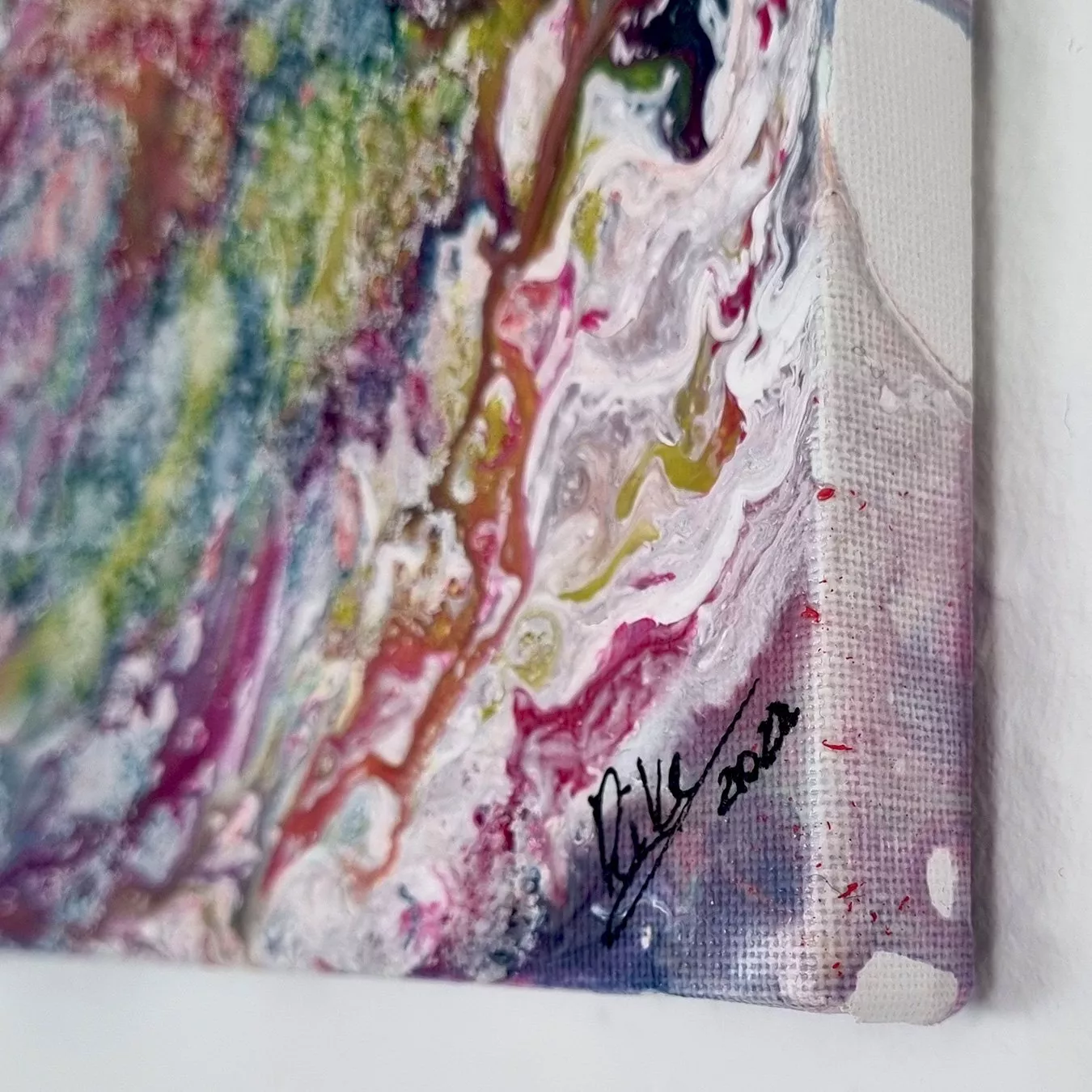 Detail Kunstwerk Acryl auf Leinwand Rike WolkeSieben