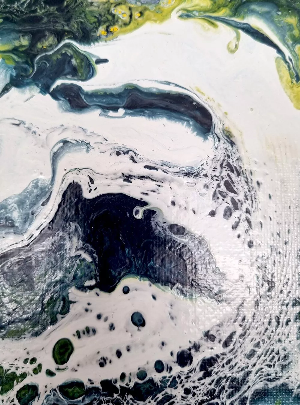 Detail Kunstwerk auf Leinwand von Rike