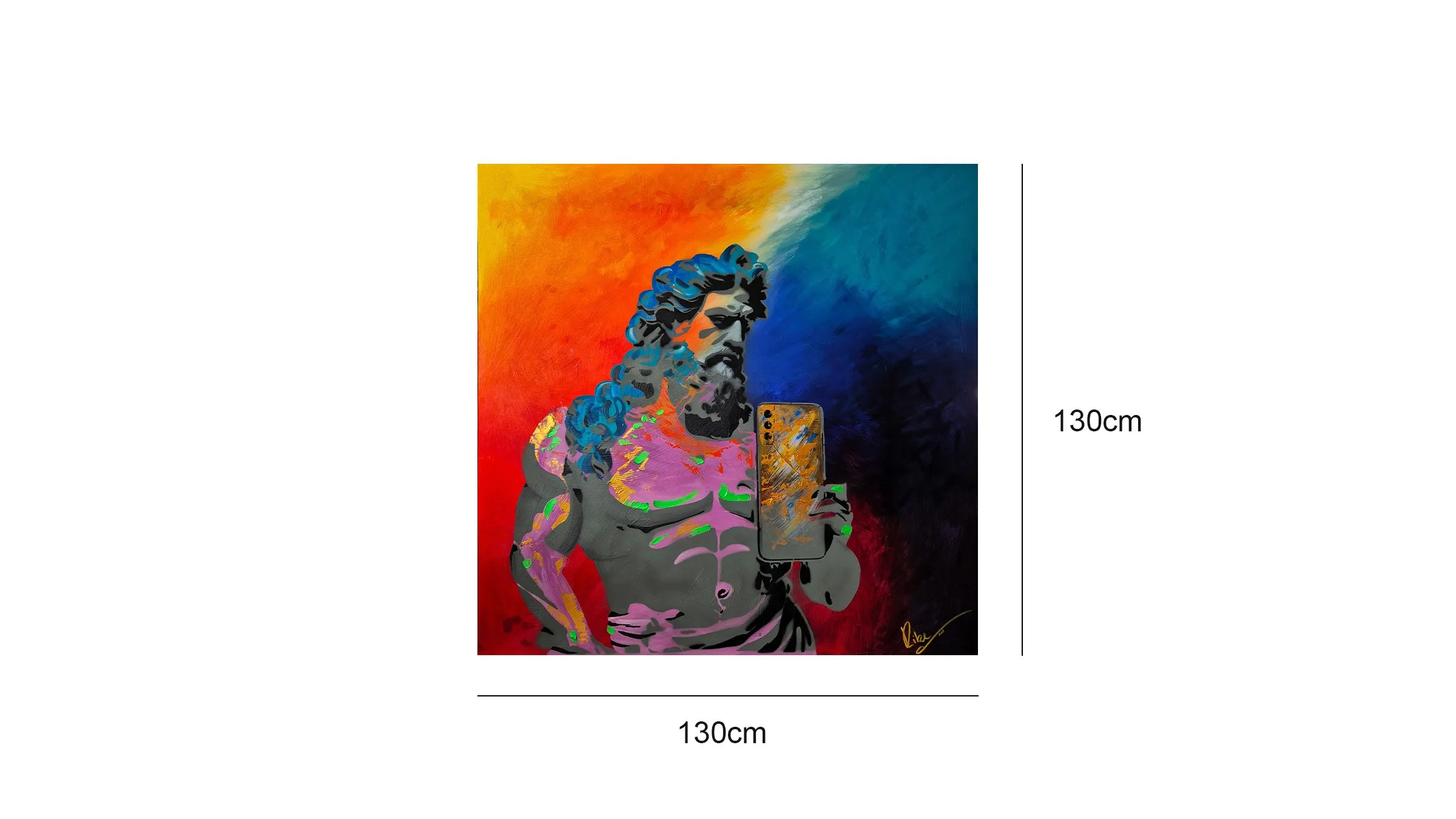 Selfie 2 Stencil von Rike WolkeSieben