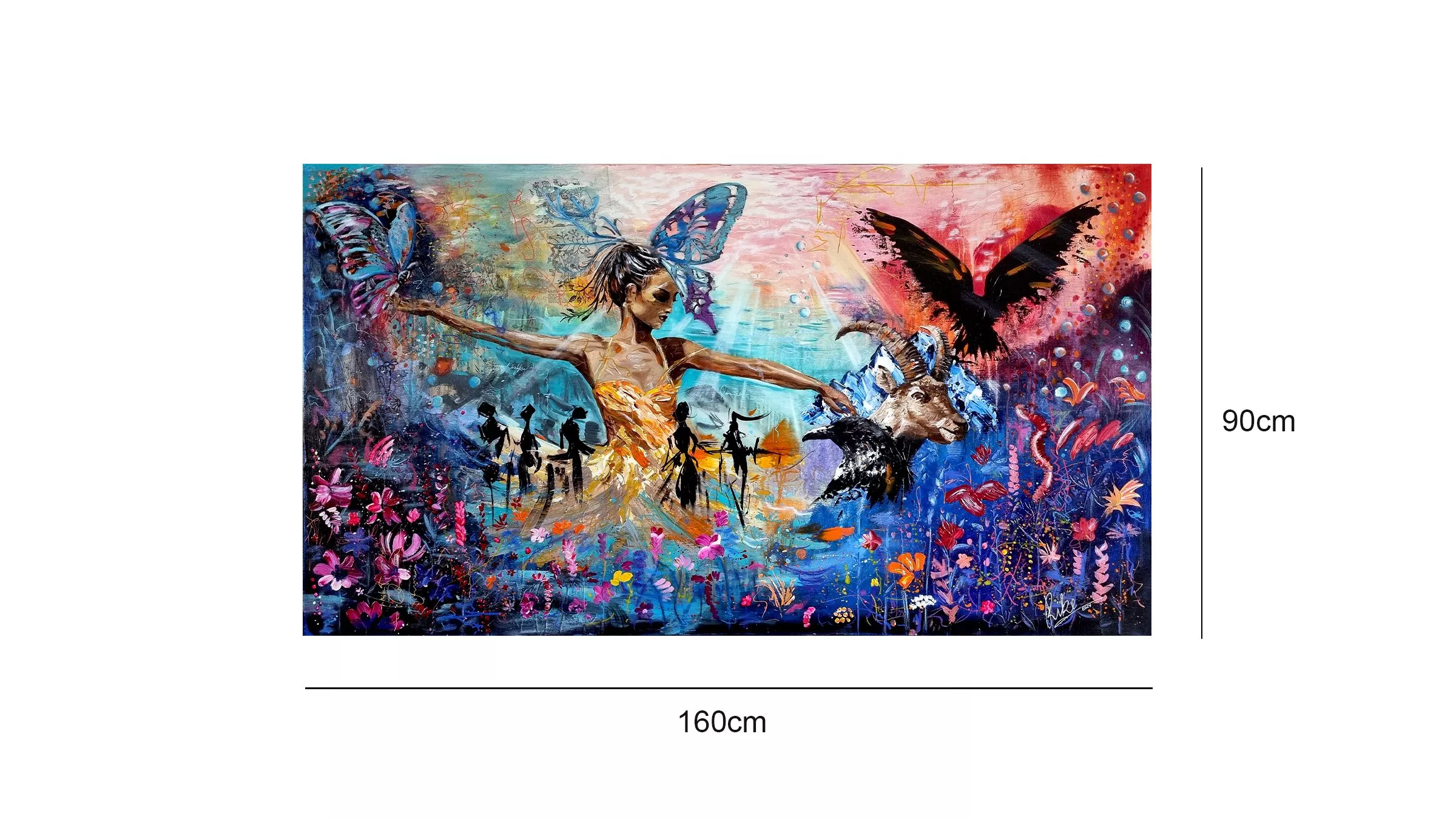 Zeitgenössische Kunst Acryl auf Leinwand von Rike WolkeSieben