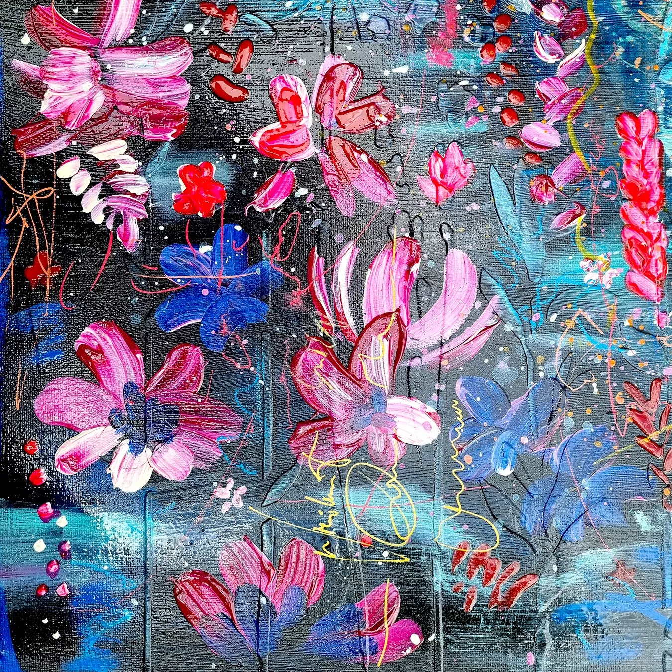 Detail Bild Tiefgang Kunst auf Keilrahmen von Rike WolkeSieben
