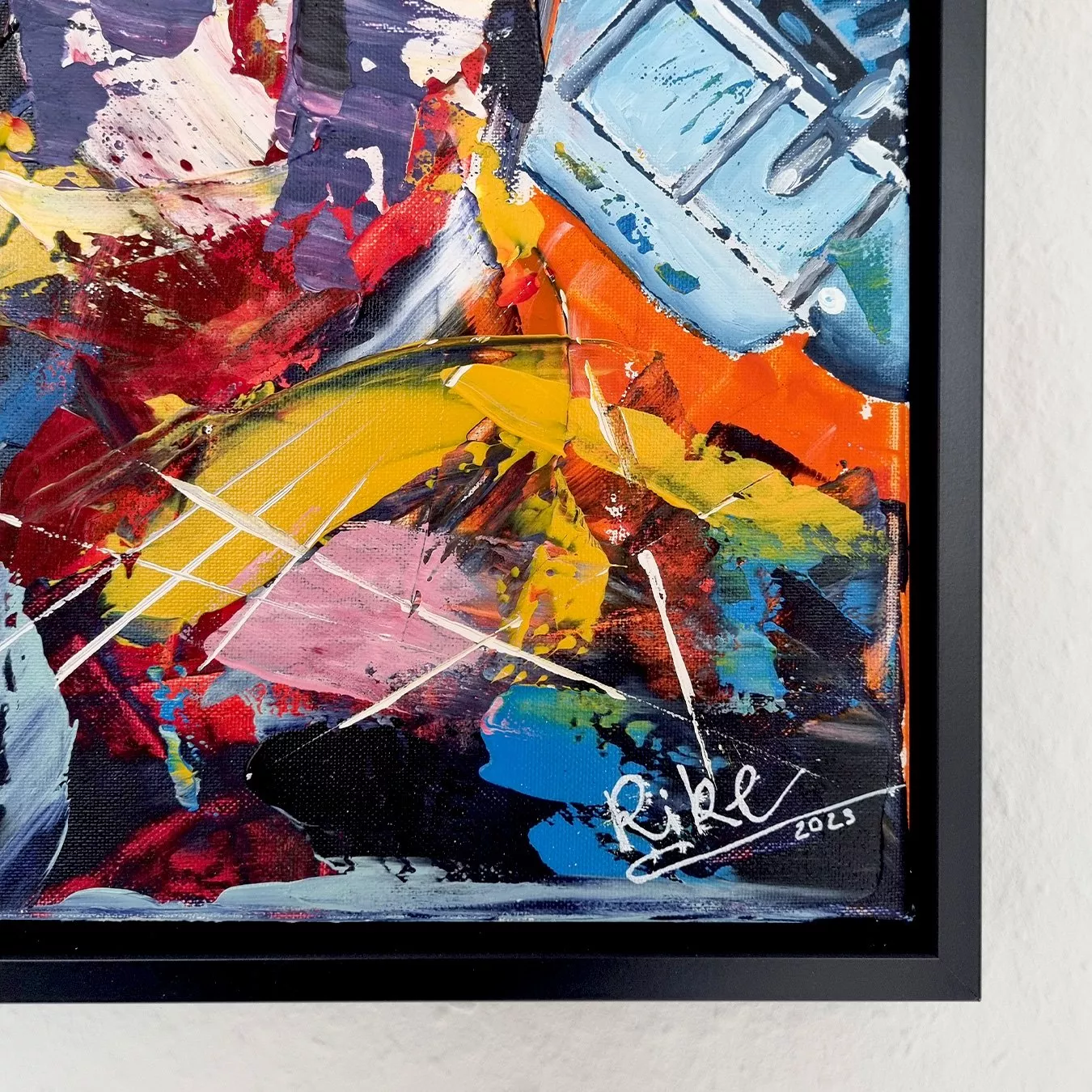 Schattenfugenrahmen an Kunstwerk Traum vom Fliegen von Rike WolkeSieben