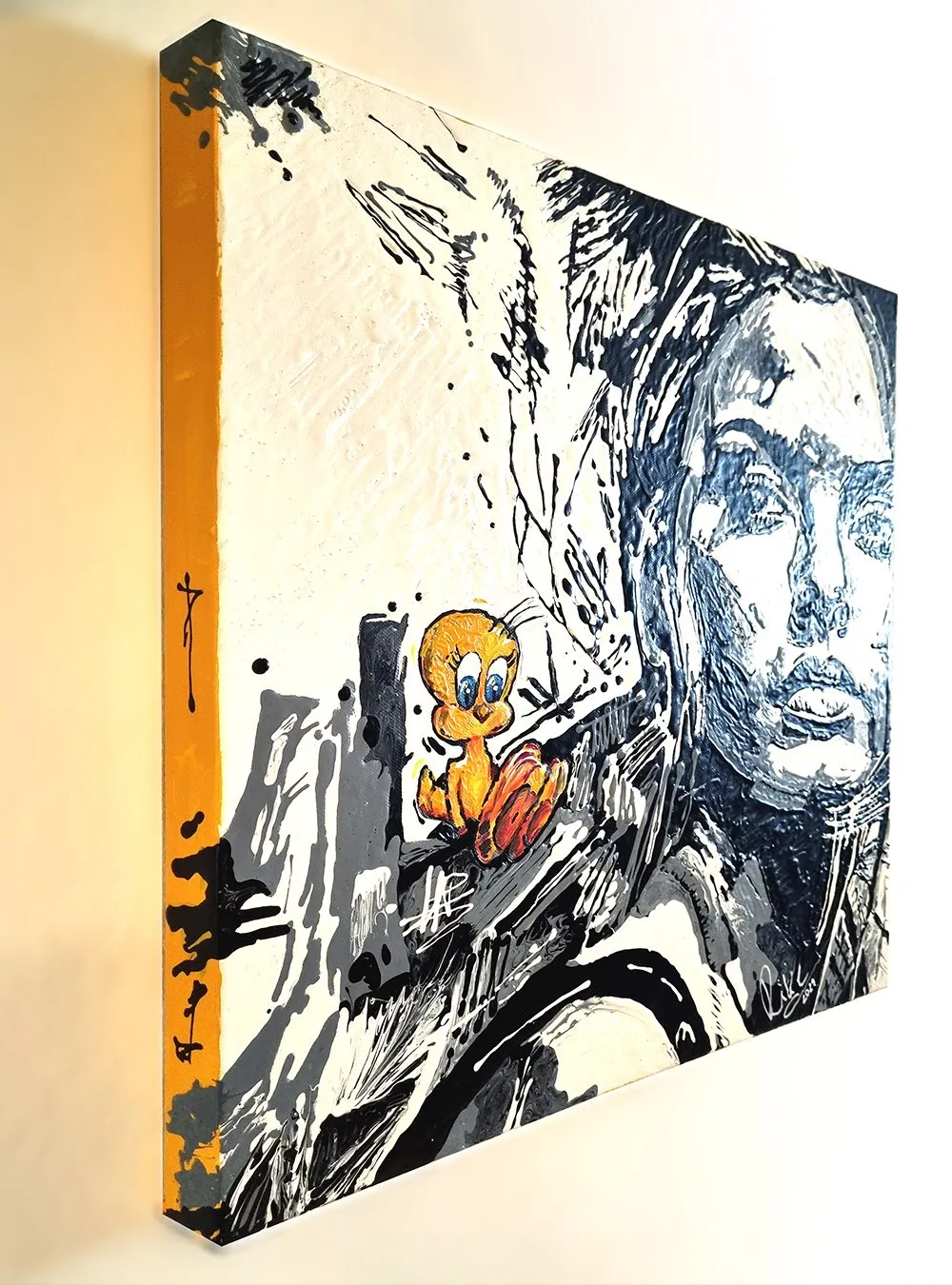 Detail Kunstwerk Acryl auf Leinwand Rike Wolke7