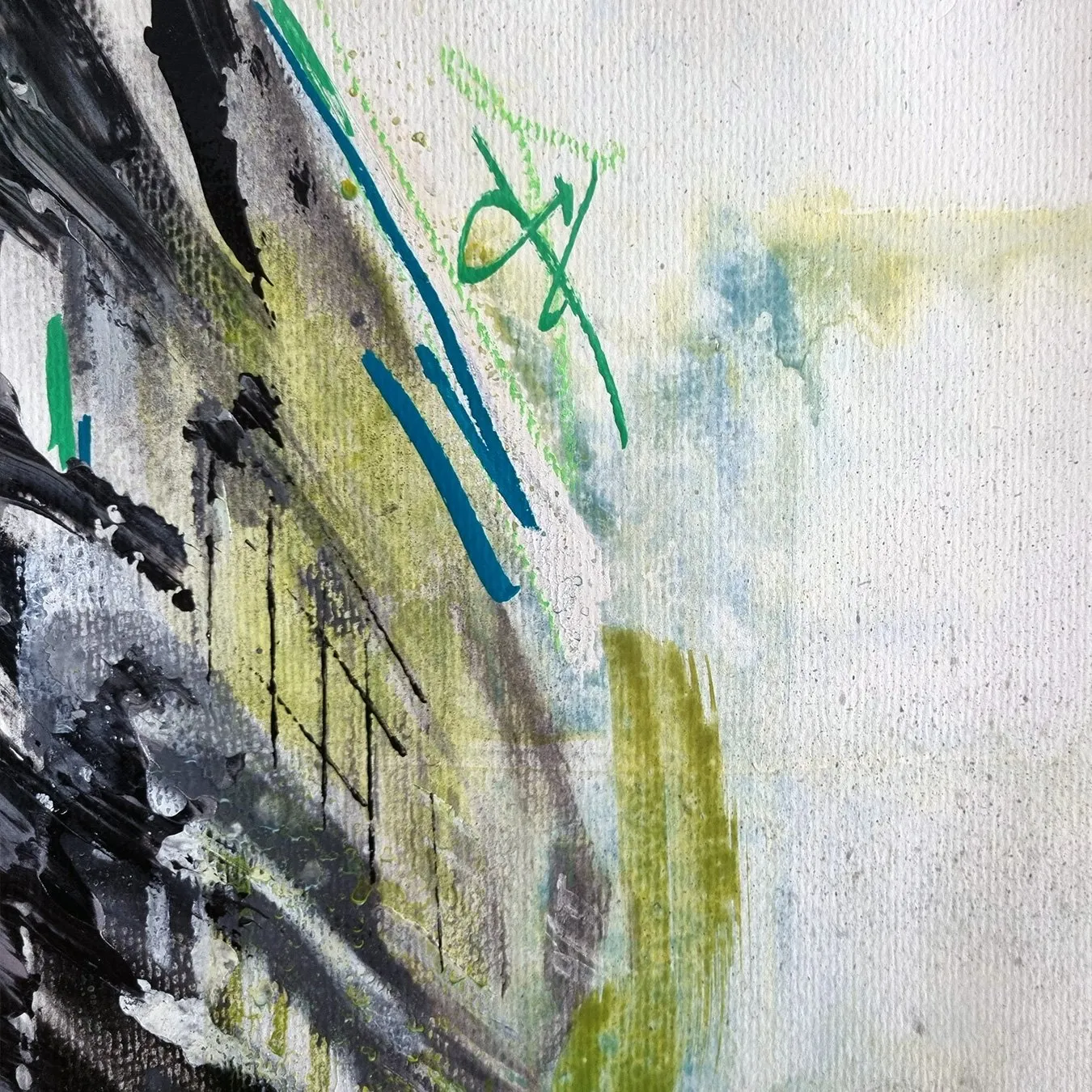 Detail Kunstwerk Malkarton von Künstlerin Rike WolkeSieben