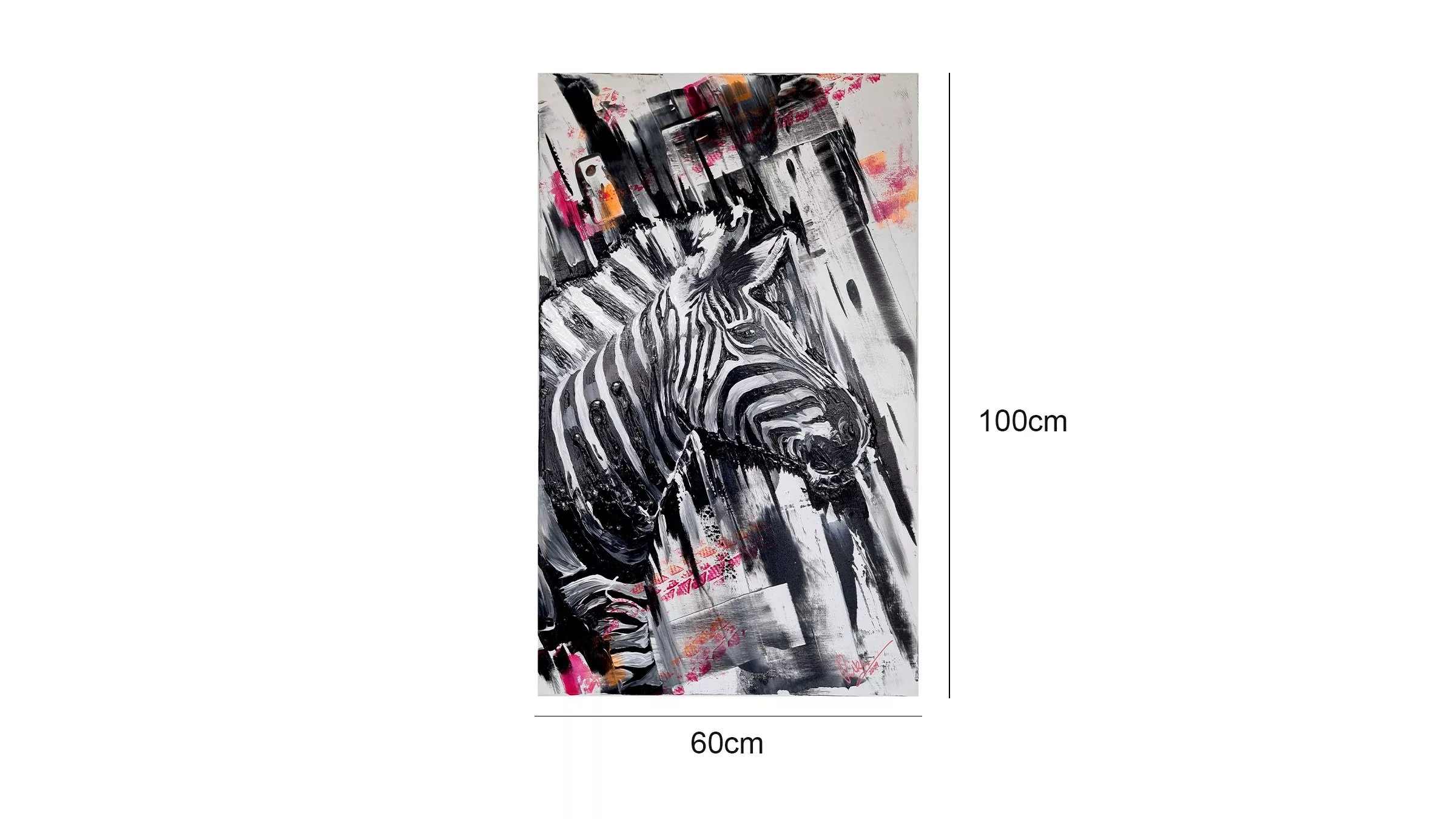 Zebra Gemälde von Künstlerin Rike WolkeSieben