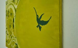 Detail Kunstwerk Acryl auf Leinwand Rike WolkeSieben