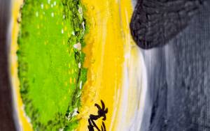 Detail Kunstwerk Acryl auf Leinwand Rike WolkeSieben
