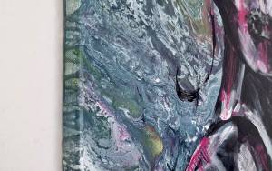 Detail Kunstwerk Acryl auf Leinwand Rike WolkeSieben