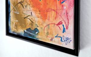 Detail Kunst im Schattenfugenrahmen